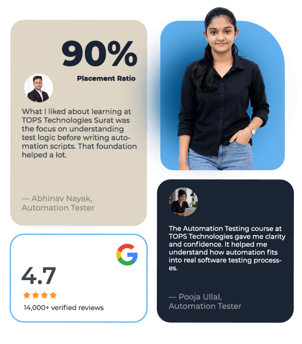 Automation Testing Course at TOPS — placement and ratings
