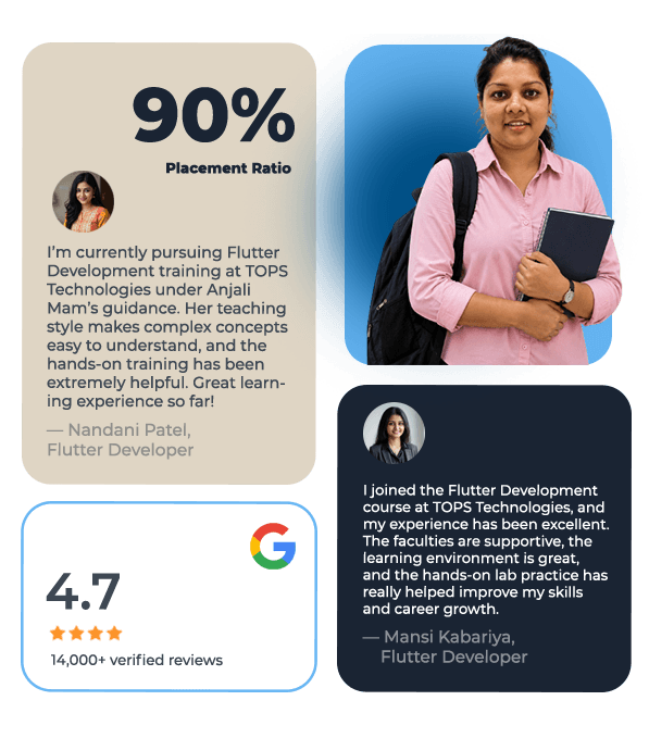 Flutter App Development Course at TOPS — placement and ratings