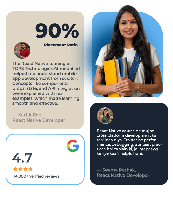 React Native App Development Course at TOPS — placement and ratings