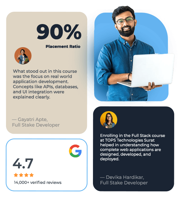 Full Stack Development with AI at TOPS — placement and ratings